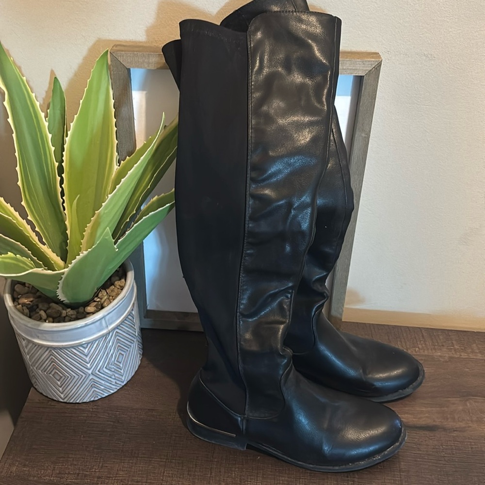 Ardene Tall Boots with Gold Detail